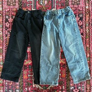 EUC Rylee + Cru Kids Black and Blue Jeans Size 10